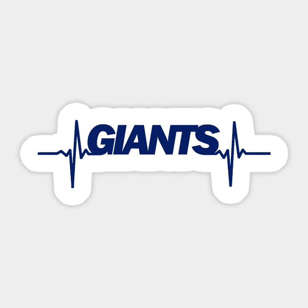 Giants heartbeat blue Sticker by Flyingpanda